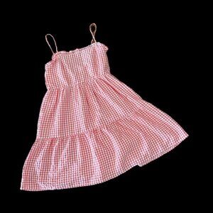 NWT Wild Fable Gingham Spaghetti Strap Mini Tiered Ruffle Dress Size Small